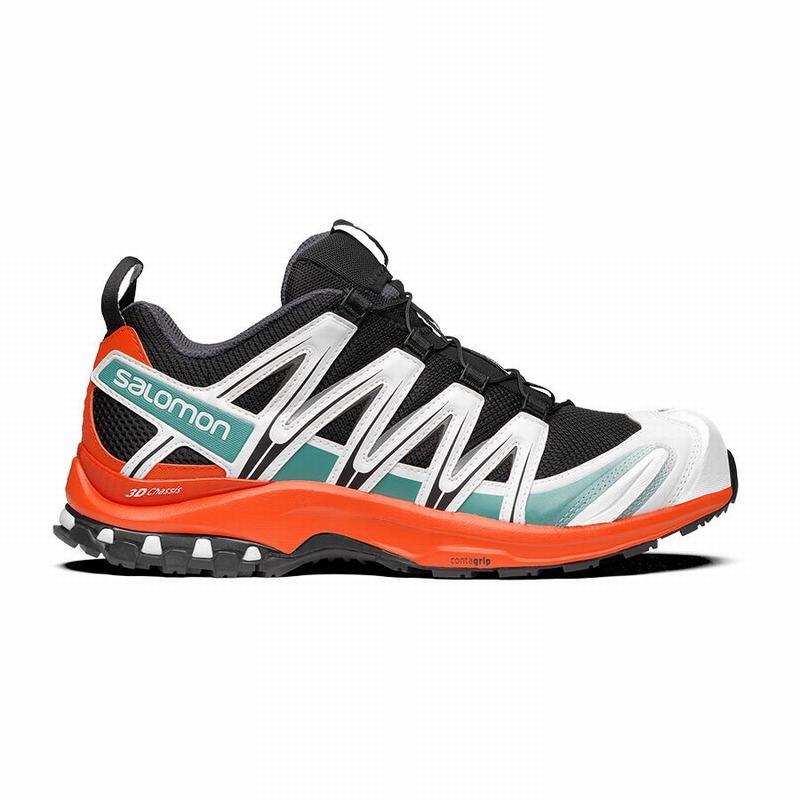 Salomon Singapore Mens Trail Running Shoes - XA PRO 3D Black/Red Orange | 92867-LBZU